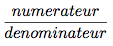 Fractions décimale