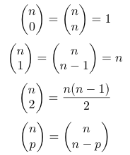 Propriétés et formules des coefficients binomiaux