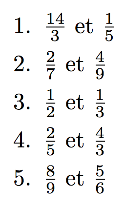 comparaison de fraction