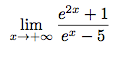 limite d'une fraction rationnelle exponentielle