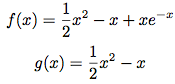 Etude de fonctions exponentielles