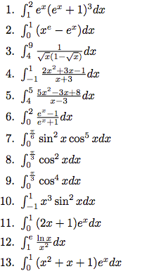 calculs d'intégrales