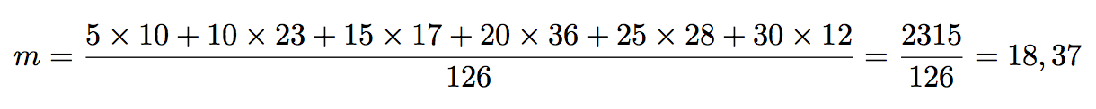 calcul de la moyenne d'une série statistique