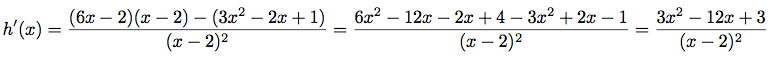 calculs de dérivée