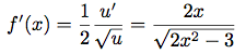 calcul de dérivée