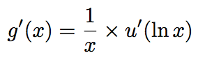 dérivée d'une fonction logarithme