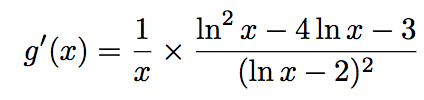 dérivée d'une fonction avec un logarithme