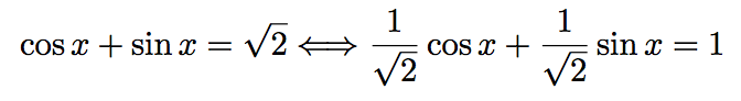 équation sinus cosinus