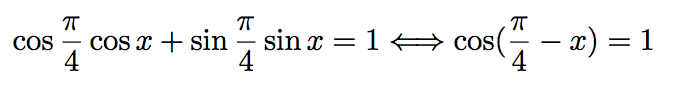 équation sinus cosinus