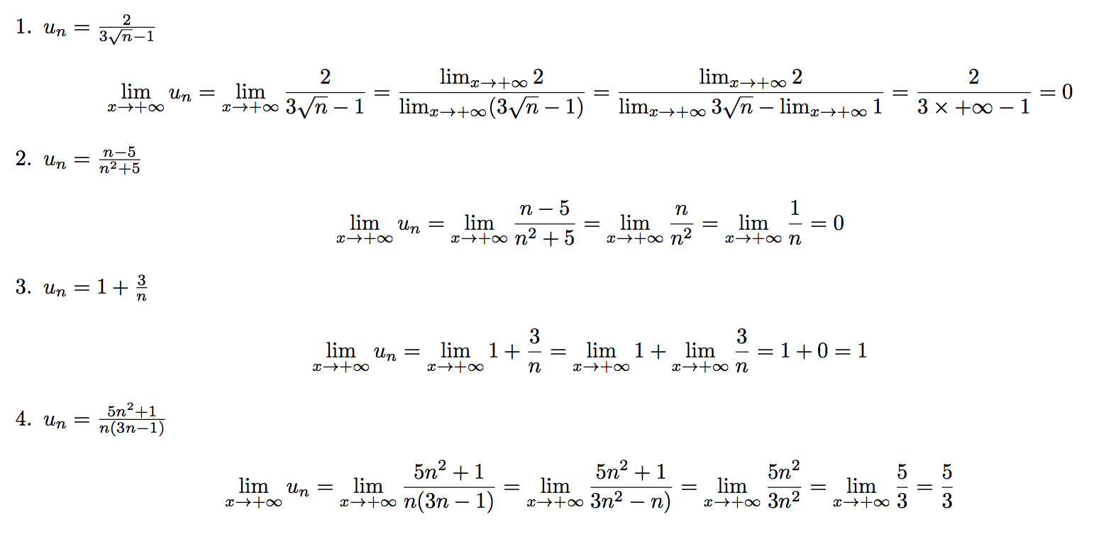 exercice limites de suites