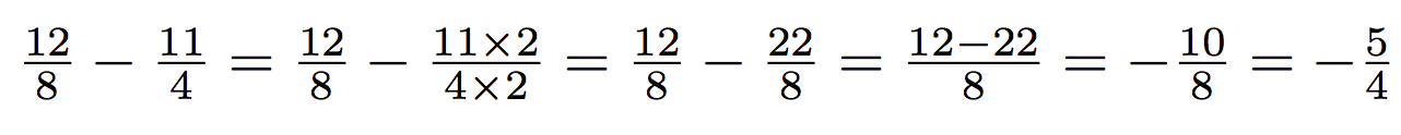 soustraction de fraction