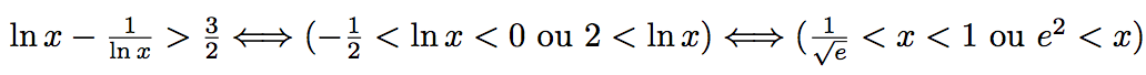 inéquation et logarithmes