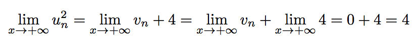 calcul limite de suite