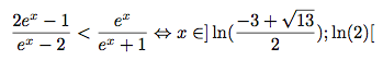 résolution d'inéquations et exponentielles