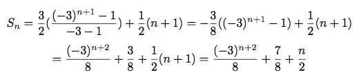 calculs de la somme des termes d'une suite géométriques