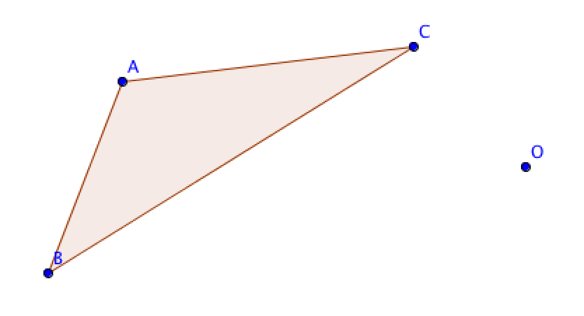 symétrie centrale d'un triangle