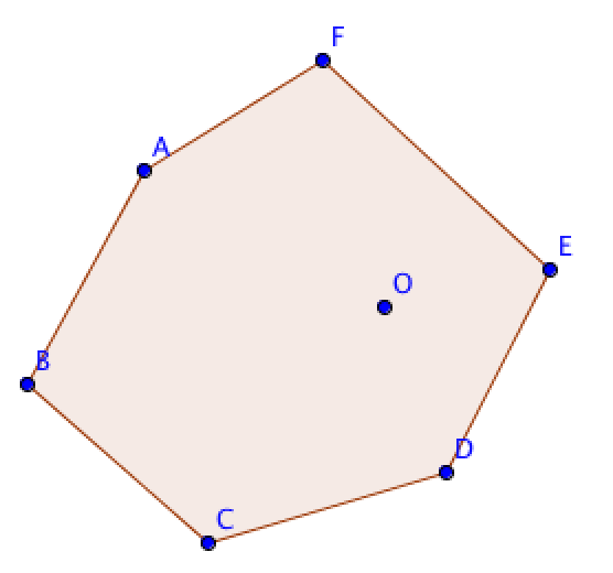 symétrie centrale d'un polygône