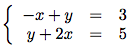 résolution de système d'équations