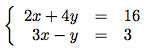 système d'équations