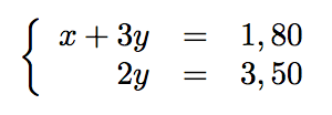 système d'équations