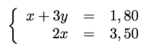 système d'équations