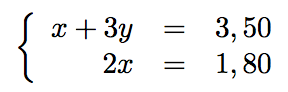 système d'équations