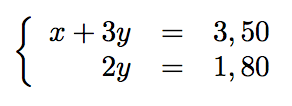 système d'équations