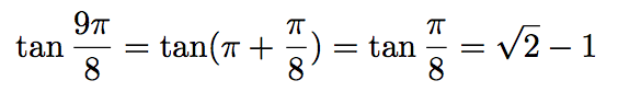 calcul de tangente