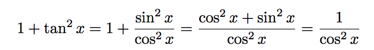 calculs de tangente